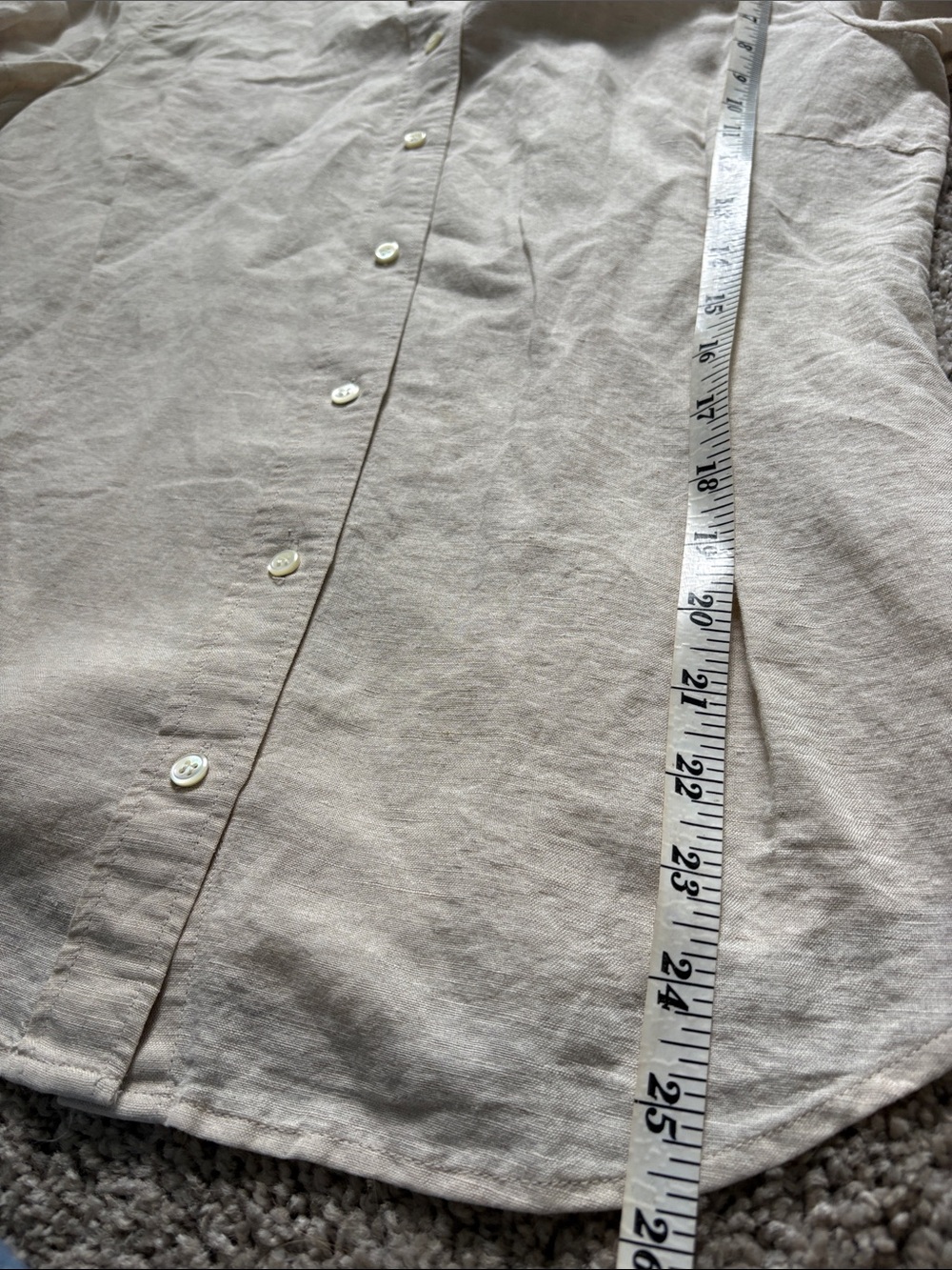 J Crew Casual Button-Down Shirt Linen Blend Fitted - Picture 7 of 7